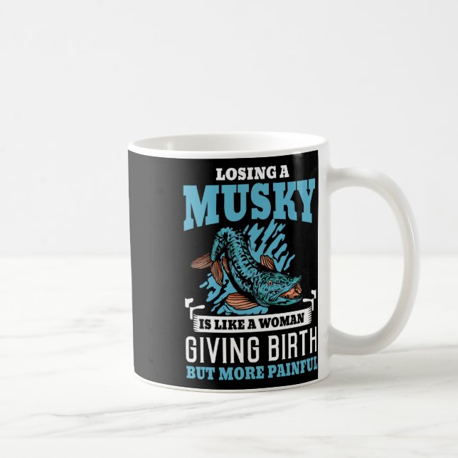 Muskie Fishing Mukellunge Musky  Coffee Mug (Right)