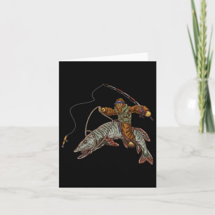 Muskie Fishing Tiger Musky Hunting Bigfoot Fisherm Card