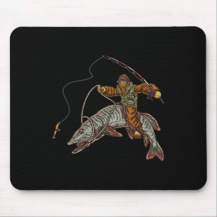 Muskie Fishing Tiger Musky Hunting Bigfoot Fisherm Mouse Mat
