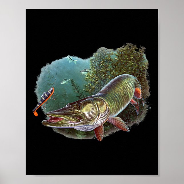 Muskie Hunter Musky Fisherman Fly Fishing Lure Nov Poster (Front)