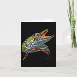 Muskie Hunter Musky Fisherman Lure Fly Fishing Nov Card