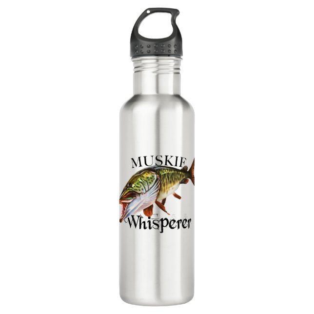 Muskie Whisperer 710 Ml Water Bottle (Front)
