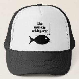 muskie whisperer fishing trucker hat