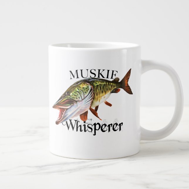 Muskie Whisperer Large Coffee Mug (Right)