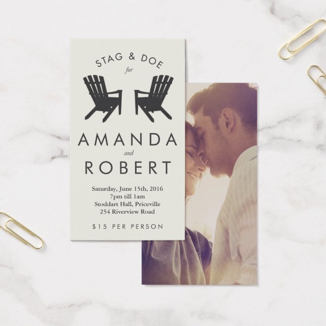 Muskoka Chair Stag and Doe Ticket, Cream (Office)