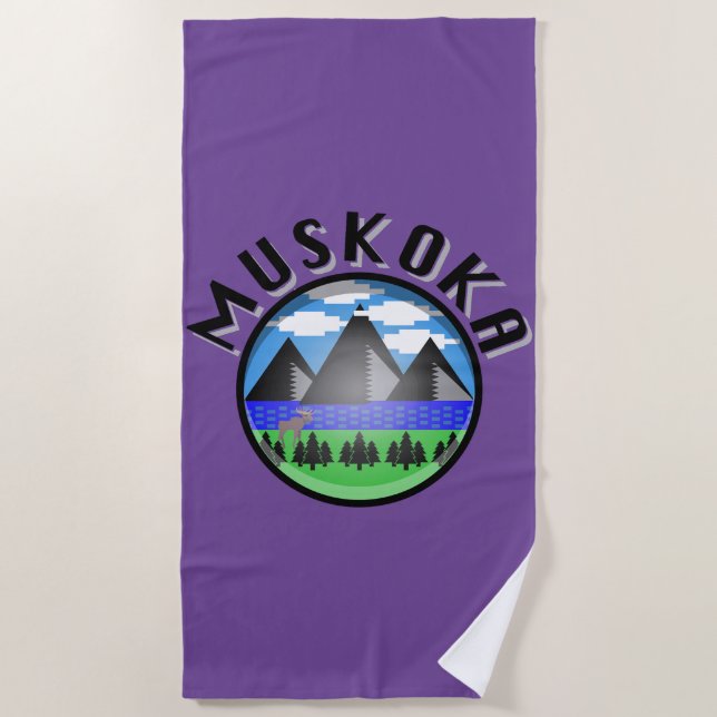 Muskoka Design (Version 2) - Beach Towel (Front)