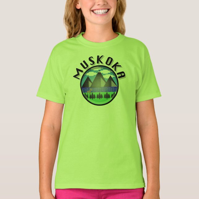 Muskoka Design (Version 2) - Girls' Basic T-Shirt (Front)