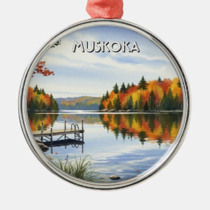 Muskoka Ontario Canada Metal Tree Decoration