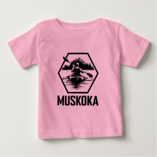 Muskoka Ontario Kayaker - Baby Fine Jersey T-Shirt