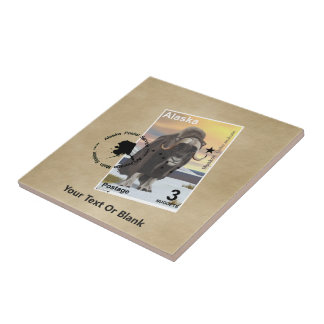 Muskox - Alaska Postage Tile