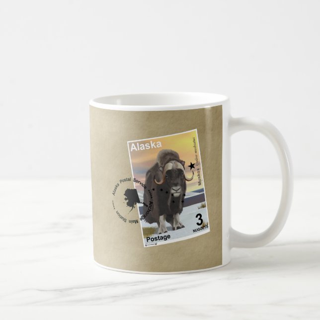 Muskox Stamp Souvenir Coffee Mug (Right)