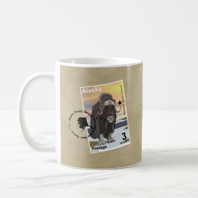 Muskox Stamp Souvenir Coffee Mug (Left)