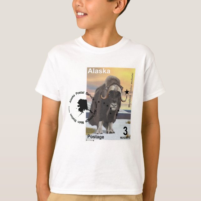 Muskox Stamp Souvenir T-Shirt (Front)