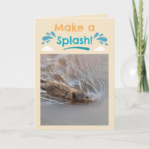 Muskrat Folded Birthday Card