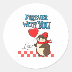 Muskrat Love Forever With You  Classic Round Sticker