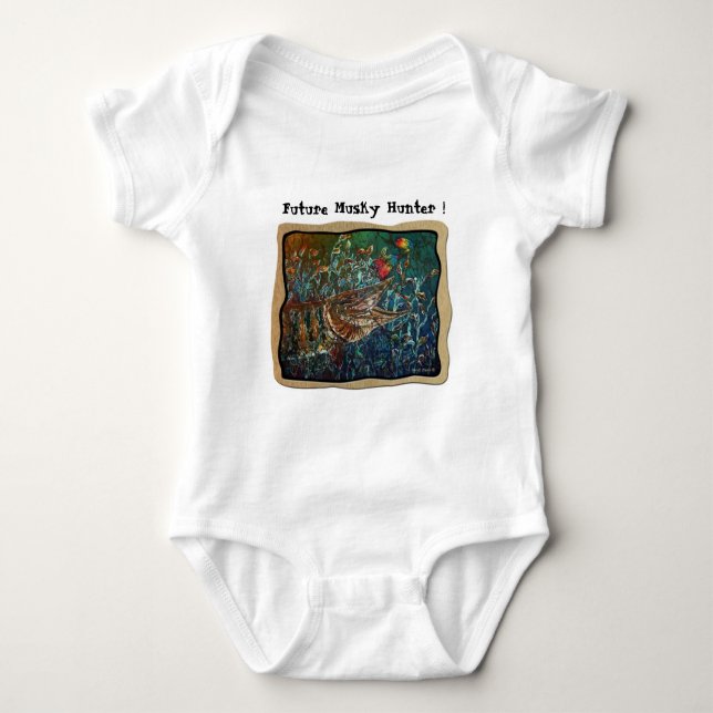 MUSKY Bucktl Bordered Baby Bodysuit (Front)