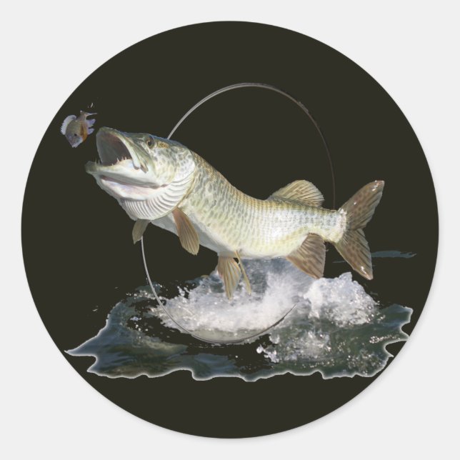 Musky Classic Round Sticker (Front)