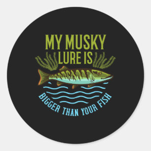 Musky Fishing Gift Muskie Lure Muskellunge Classic Round Sticker