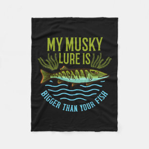 Musky Fishing Gift Muskie Lure Muskellunge Fleece Blanket
