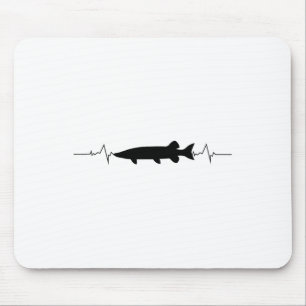 Musky Fishing - Muskie Heartbeat Fishing  Mouse Mat