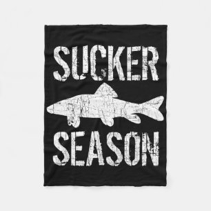 Musky Fishing Sucker Season Muskie Fleece Blanket