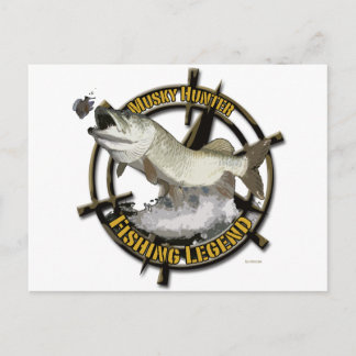 Musky Hunter legend Postcard