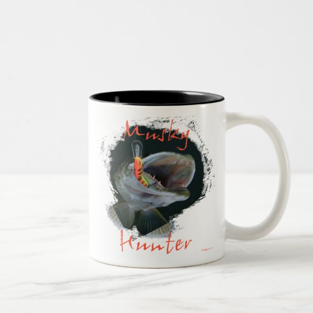 Musky Hunter Two-Tone Coffee Mug (Right)