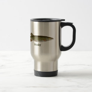 Musky (muskellunge) travel mug