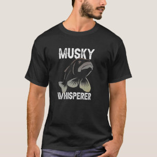 Musky Whisperer Muskie Artwork Muskellunge Fishing T-Shirt