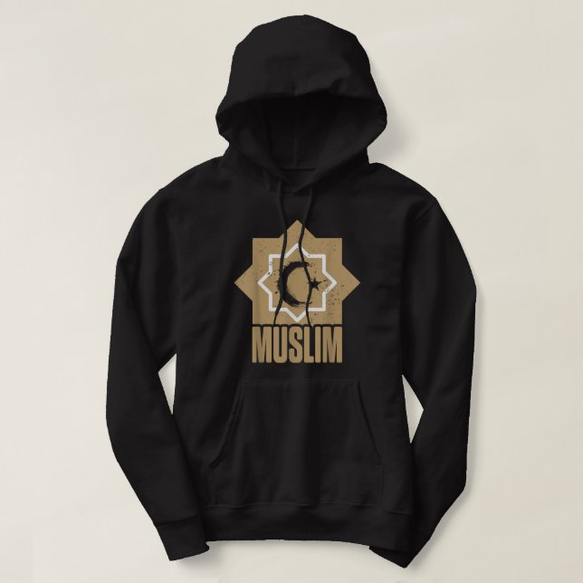 Muslim Alhamdulillah Allah Religion Islam Mosque Q Hoodie (Design Front)