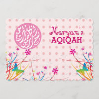 Muslim baby girl pink aqiqah Islamic