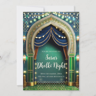 Muslim Dholki invites & Mehndi invitations