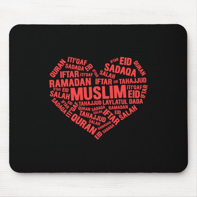 Muslim Heart Islam Sadaqa Iftar Salah Hajj Mecca G Mouse Mat (Front)
