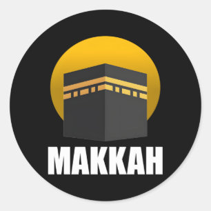 Muslim Islamic Makkah Kaaba Saudi City Mekkah Classic Round Sticker