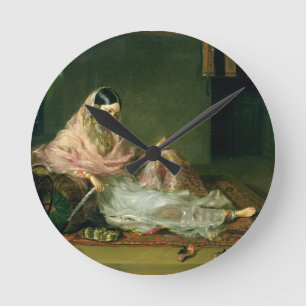 Muslim Lady Reclining, 1789 (oil on canvas) Round Clock
