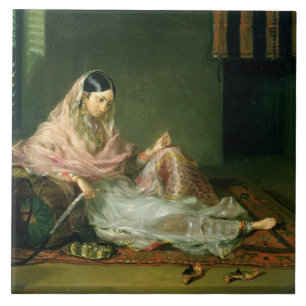 Muslim Lady Reclining, 1789 (oil on canvas) Tile