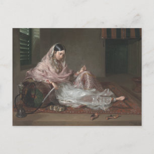 Muslim Lady Reclining By Francesco Renaldi Postcard