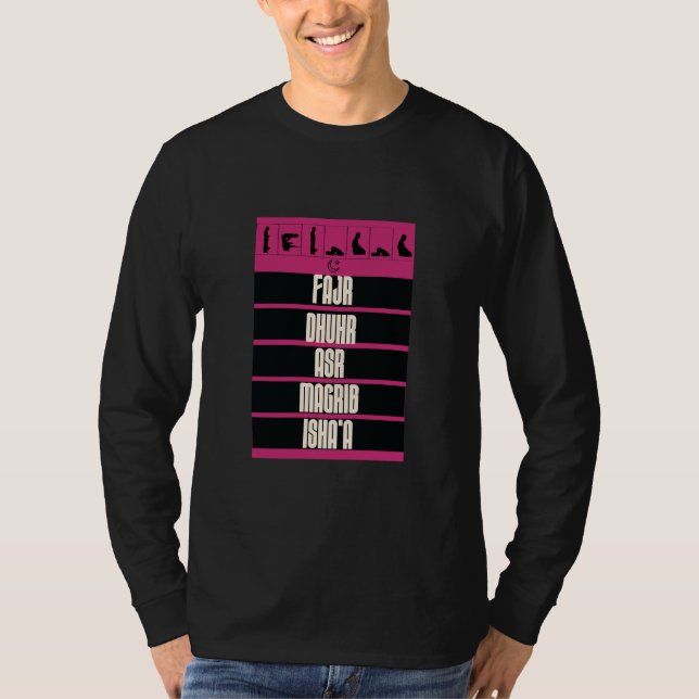 Muslim prayers times. T-Shirt (Front)