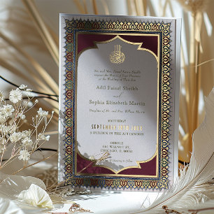 Muslim Purple Gold Islamic Plum Wedding