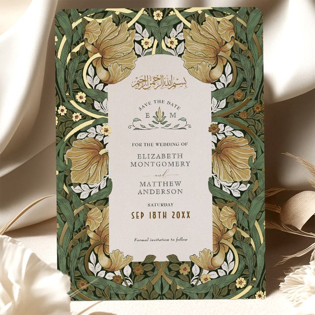 Muslim Save the Date Sage Green Pimpernel (Creator Uploaded)