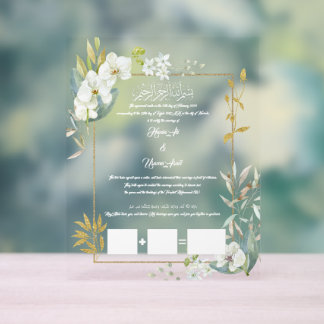 Muslim Wedding Certificate, Acrylic Contract Acrylic Sign