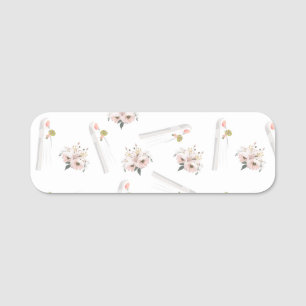 Muslim Wedding Roses&Bride Classic Name Tag