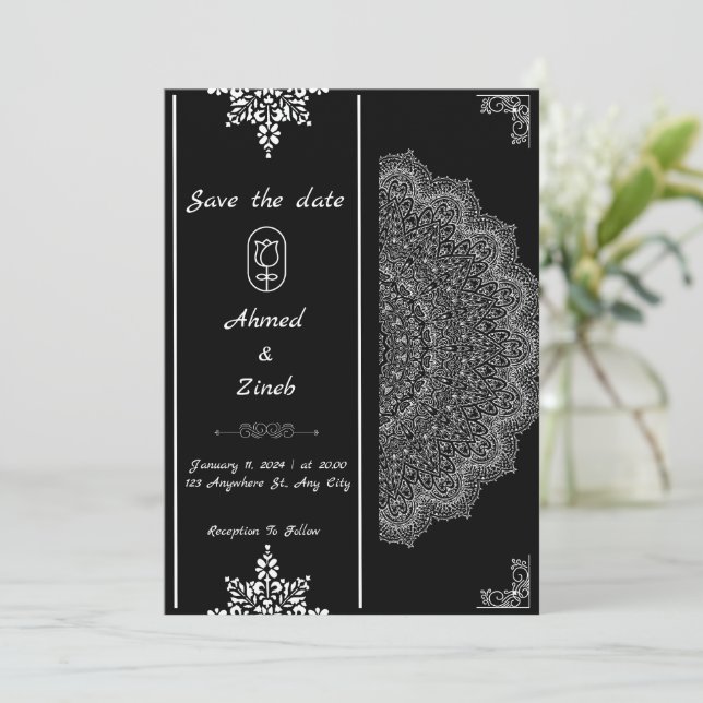 Muslim Wedding Save the Date (Standing Front)