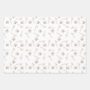 Muslim Wedding Wrapping Paper Flat Sheet Set of 3