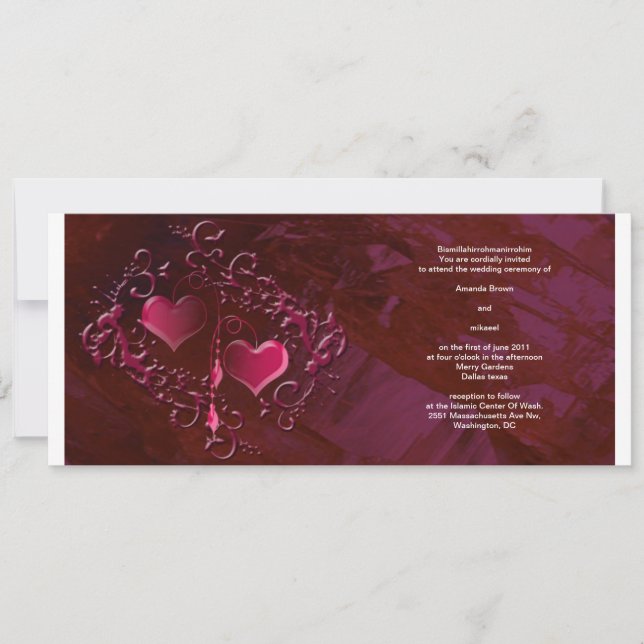 muslim weddings invitations (Front)