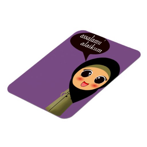 Image of muslimah Doodle Assalamualaikum Magnet