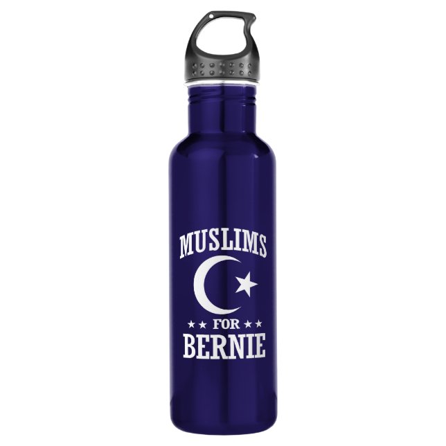 MUSLIMS FOR BERNIE SANDERS 710 ML WATER BOTTLE (Front)