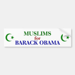 MUSLIMS FOR OBAMA BUMPER STICKER