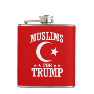 MUSLIMS FOR TRUMP HIP FLASK