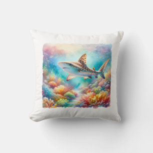 Musola shark painting 280824AREF133 - Watercolor Cushion